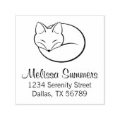 Tampon Auto-encreur Adresse Fox dormante stylisée (Design)