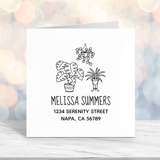 Tampon Auto-encreur Adresse Hobby des plantes domestiques