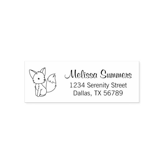 Tampon Auto-encreur Adresse Little Fox (Design)
