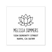 Tampon Auto-encreur Adresse Lotus Flower (Design)