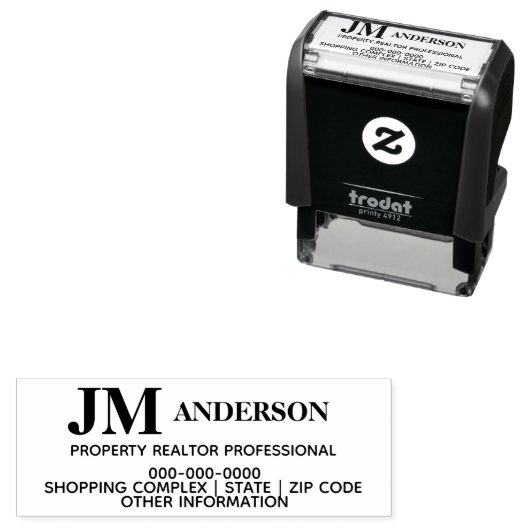 Tampon Auto-encreur Adresse monographique professionnelle de la propri (En situation)