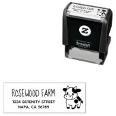 Tampon Auto-encreur Adresse professionnelle de retour de vache (En situation)