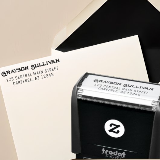 Tampon Auto-encreur Adresse professionnelle rustique