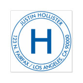 Tampon Auto-encreur Adresse simple et monogramme initial (Design)