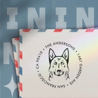 Adresse Timbre, cachet d'adresse pour chien berger