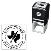 Tampon Auto-encreur Agent de signature de prêt public notaire moderne  (En situation)