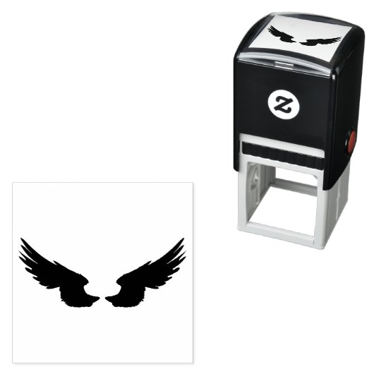 Tampon Auto-encreur Ailes de l'Ange Noir Falln (En situation)