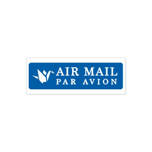 Tampon Auto-encreur AIR MAIL PAR AVION 折り鶴 鳥 エアメールスタンプ origami bird セル (Design)