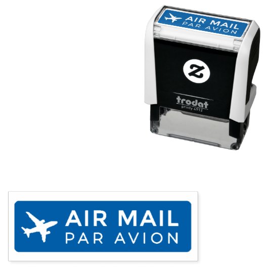 Tampon Auto-encreur AIR MAIL PAR AVION 飛行機 エアメールスタンプ airplane セルフインキング (En situation)
