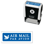 Tampon Auto-encreur AIR MAIL PAR AVION 鳥 エアメールスタンプ bird birds セルフインキング (En situation)