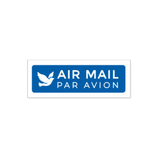 Tampon Auto-encreur AIR MAIL PAR AVION 鳥 エアメールスタンプ bird birds セルフインキング