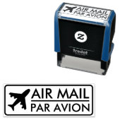 Tampon Auto-encreur Air Mail - Par Avion (avec avion) (En situation)