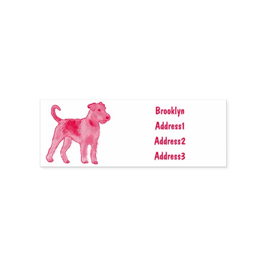 Tampon Auto-encreur Airedale terrier dog cartoon (Design)