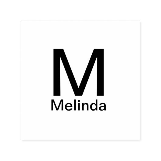 Tampon Auto-encreur Ajouter des détails de nom de texte simple et mono (Design)