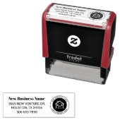 Tampon Auto-encreur Ajouter l'adresse du logo de marque de l'entrepris (En situation)