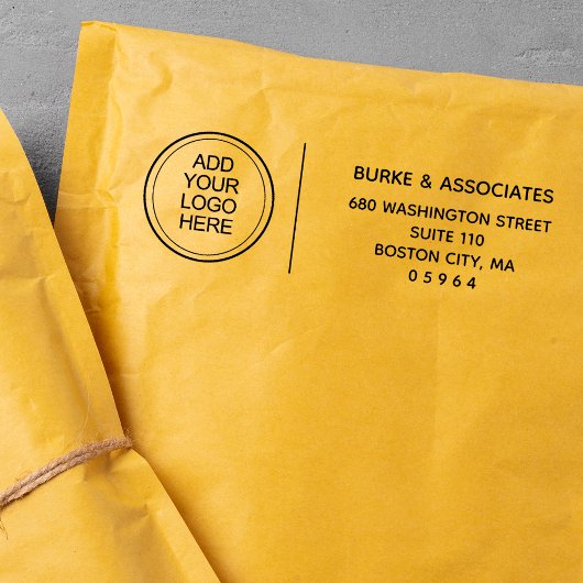 Tampon Auto-encreur Ajouter le logo Adresse de retour d'entreprise