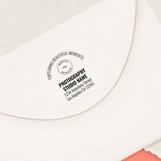 Tampon Auto-encreur Ajouter un devis de logo Nom de retour Adresse Pho