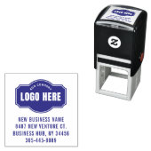 Tampon Auto-encreur Ajouter un logo d'entreprise et un téléphone d'adr (En situation)