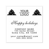 Tampon Auto-encreur Ajouter un logo Promotion d'arbre de Noël de texte (Design)