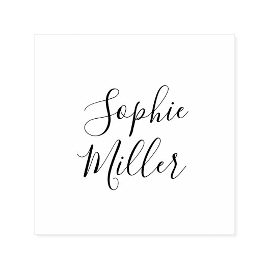 Tampon Auto-encreur Ajouter Votre Nom Stylish Calligraphy Script (Design)