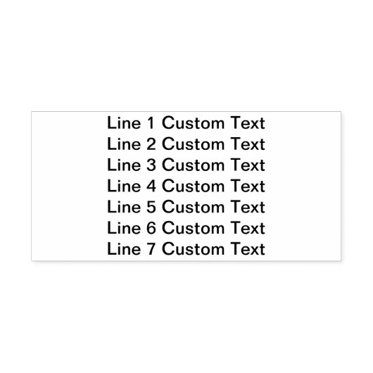 Tampon Auto-encreur Ajouter votre texte favori, Business 7 Lines (Design)