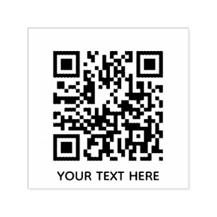Tampon Auto-encreur Ajoutez votre propre code QR texte Scan Minimal Si