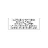 Tampon Auto-encreur Alabama Notary Public (Design)