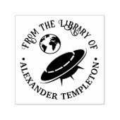 Tampon Auto-encreur Alien vaisseau spatial dirigé vers la bibliothèque (Design)