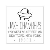 Tampon Auto-encreur Alien Vaisseaux Espaces Enfants Retourner Adresse (Design)