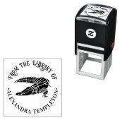 Tampon Auto-encreur Alligator Gator de la bibliothèque d'arrondi (En situation)