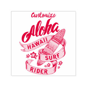 Tampon Auto-encreur Aloha Hawaii Surf Rider Thunder_Cove