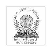 Tampon Auto-encreur Amateurs de livres personnalisés MODIFIER Bois EMB (Design)