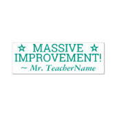 Tampon Auto-encreur "AMÉLIORATION MASSIVE !" Timbre en caoutchouc de l (Design)