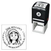 Tampon Auto-encreur Amérindien garçon Choqué thème (En situation)