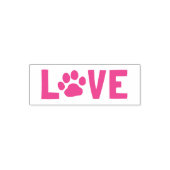 Tampon Auto-encreur AMOUR avec Empreinte de patte de chien (Design)