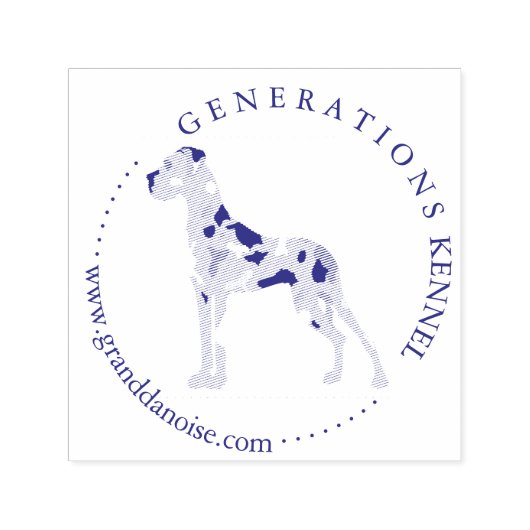 Tampon Auto-encreur Amour Coeur Grand Dane Timbre (Design)