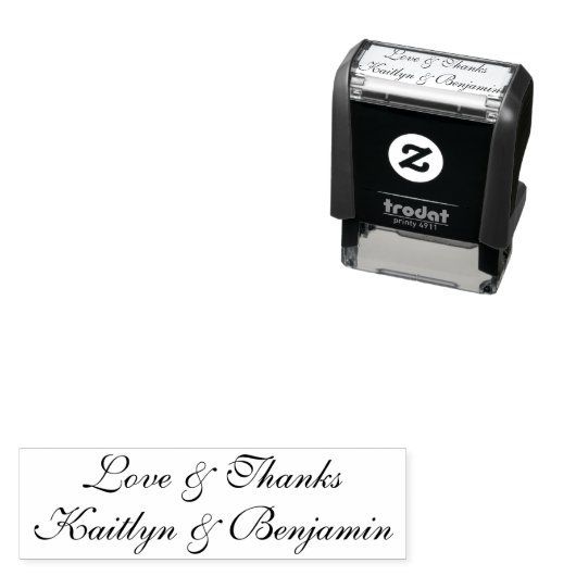 Tampon Auto-encreur Amour & Merci | Editable, Script détaillé (En situation)