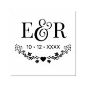 Tampon Auto-encreur Ampersand botanique Couple 2 Monogramme initial Da (Design)