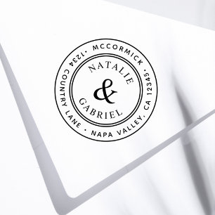 Tampon Auto-encreur Ampersand Mariage Adresse de retour