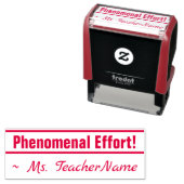 Tampon Auto-encreur Amusant "Effort Phénoménal !" + Nom de l'instructe (En situation)