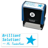 Tampon Auto-encreur Amusant "Solution géniale !" Timbre en caoutchouc  (En situation)