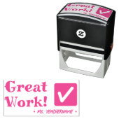 Tampon Auto-encreur Amusant "Super boulot !" Timbre en caoutchouc Tuto (En situation)