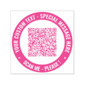Tampon Auto-encreur Analyse de code QR personnalisée estampiller votre (Design)