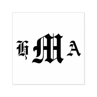 Tampon Auto-encreur Ancien Initiales Anglaises - Timbre auto-alimenté