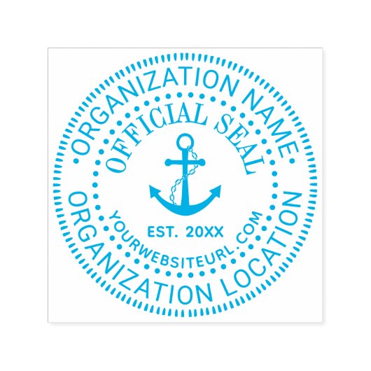 Tampon Auto-encreur Ancre #1 Nom officiel du sceau Loc URL Est (Design)