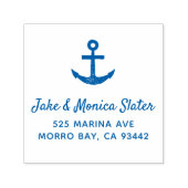 Tampon Auto-encreur Ancre Bleu nautique (Design)