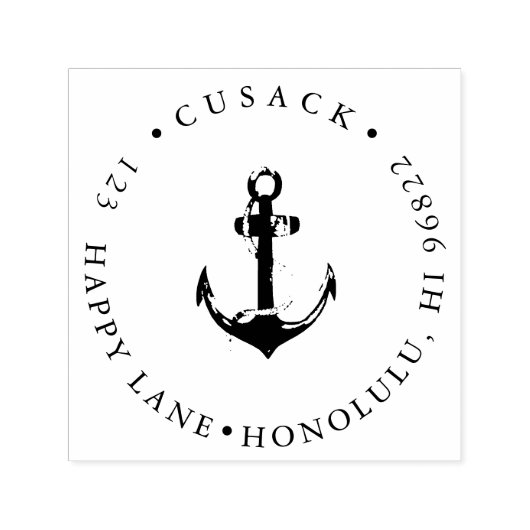 Tampon Auto-encreur Ancre PixDezines avec corde (Design)