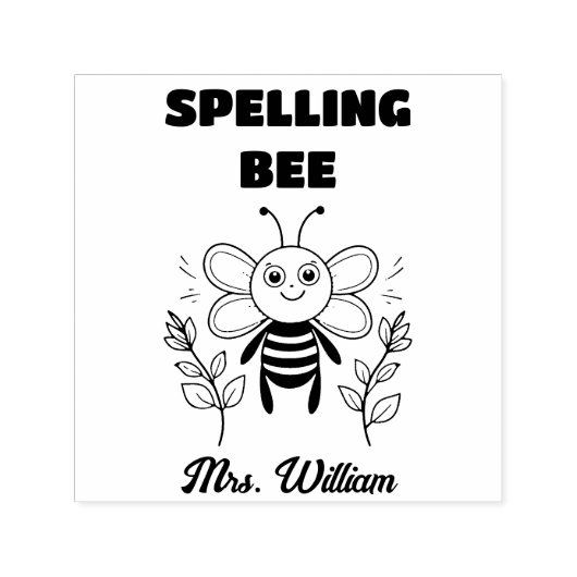 Tampon Auto-encreur Anglais Enseignant Orthographe Bee Grading Encoura (Design)
