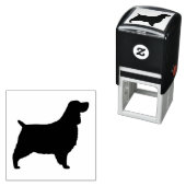 Tampon Auto-encreur Anglais Springer Spaniel Chien race Silhouette (En situation)