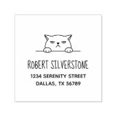 Tampon Auto-encreur Angry Moody Cat Pékin au-dessus Adresse (Design)